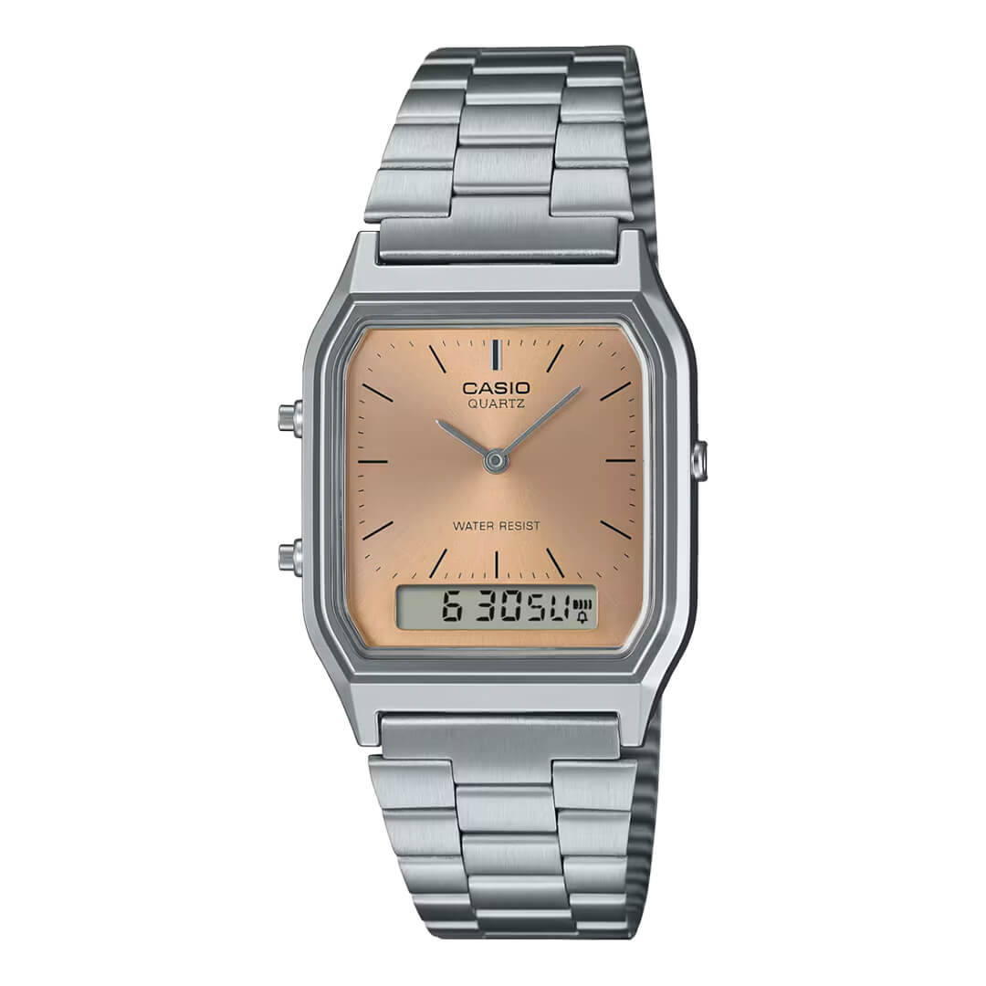 Reloj Casio AQ-230A-4AM Hombre Acero Naranja | CAS-208