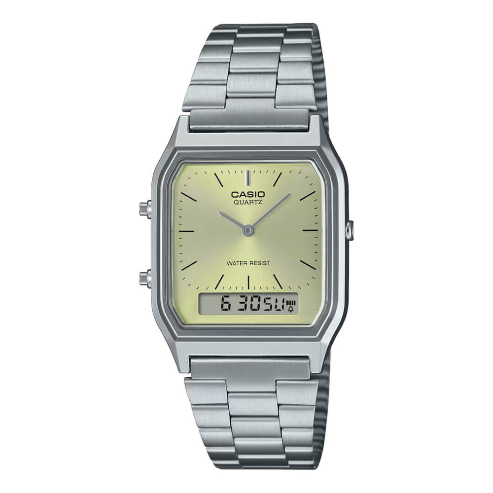 Reloj Casio AQ-230A-9AM Hombre Acero Verde Oliva