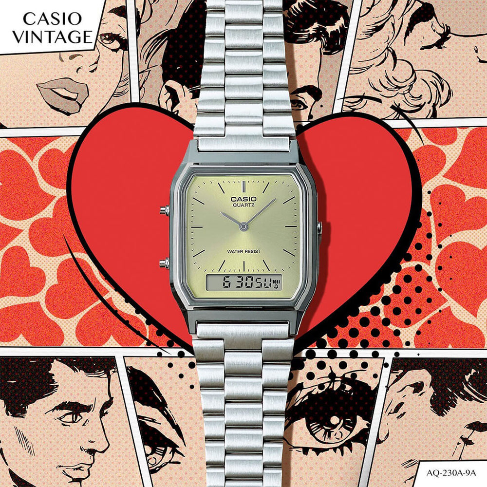 Reloj Casio AQ-230A-9AM Hombre Acero Verde Oliva