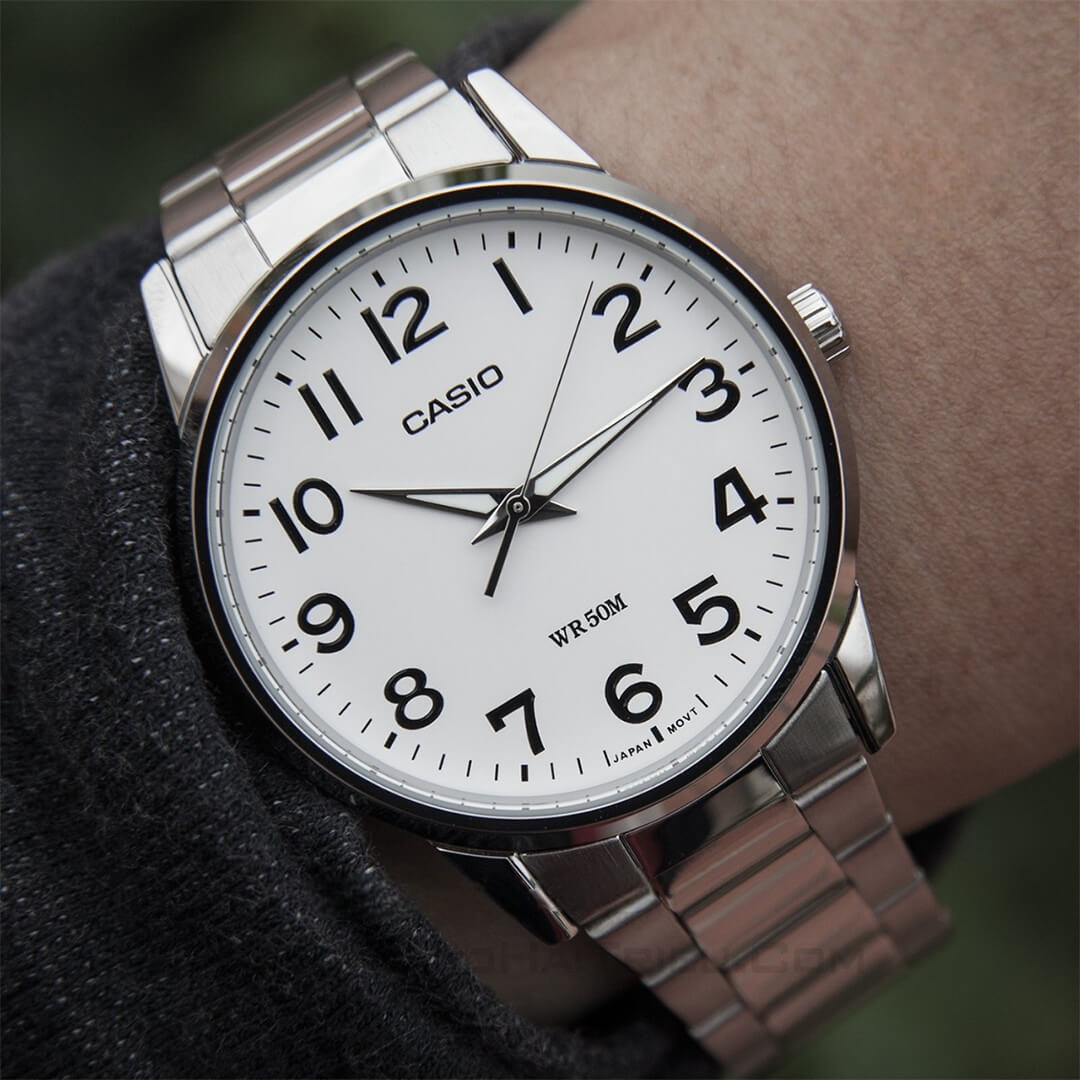 Reloj Casio MTP-1303D-7B Hombre Acero Plateado | CAS-20