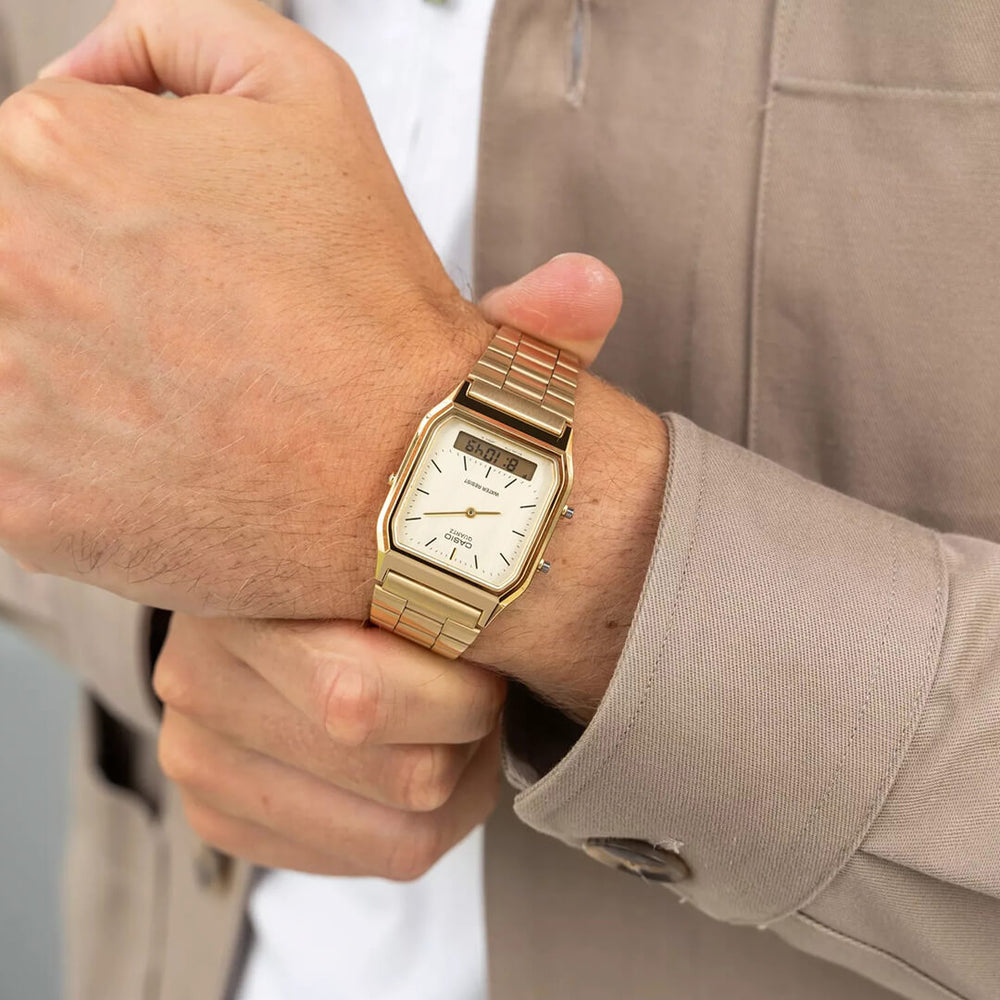 Reloj Casio AQ-230GA-9DM Hombre Acero Dorado