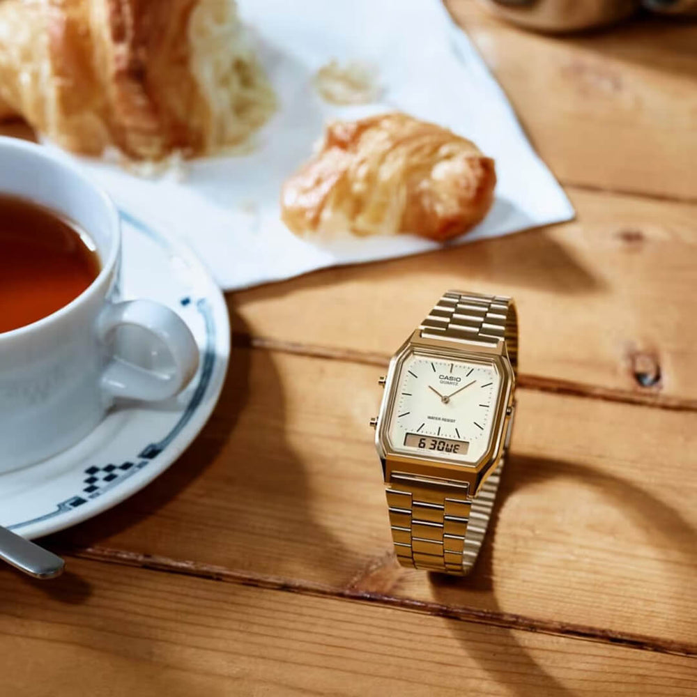 Reloj Casio AQ-230GA-9DM Hombre Acero Dorado