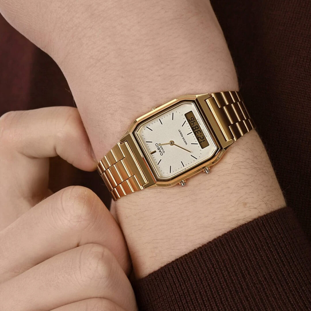 Reloj Casio AQ-230GA-9DM Hombre Acero Dorado