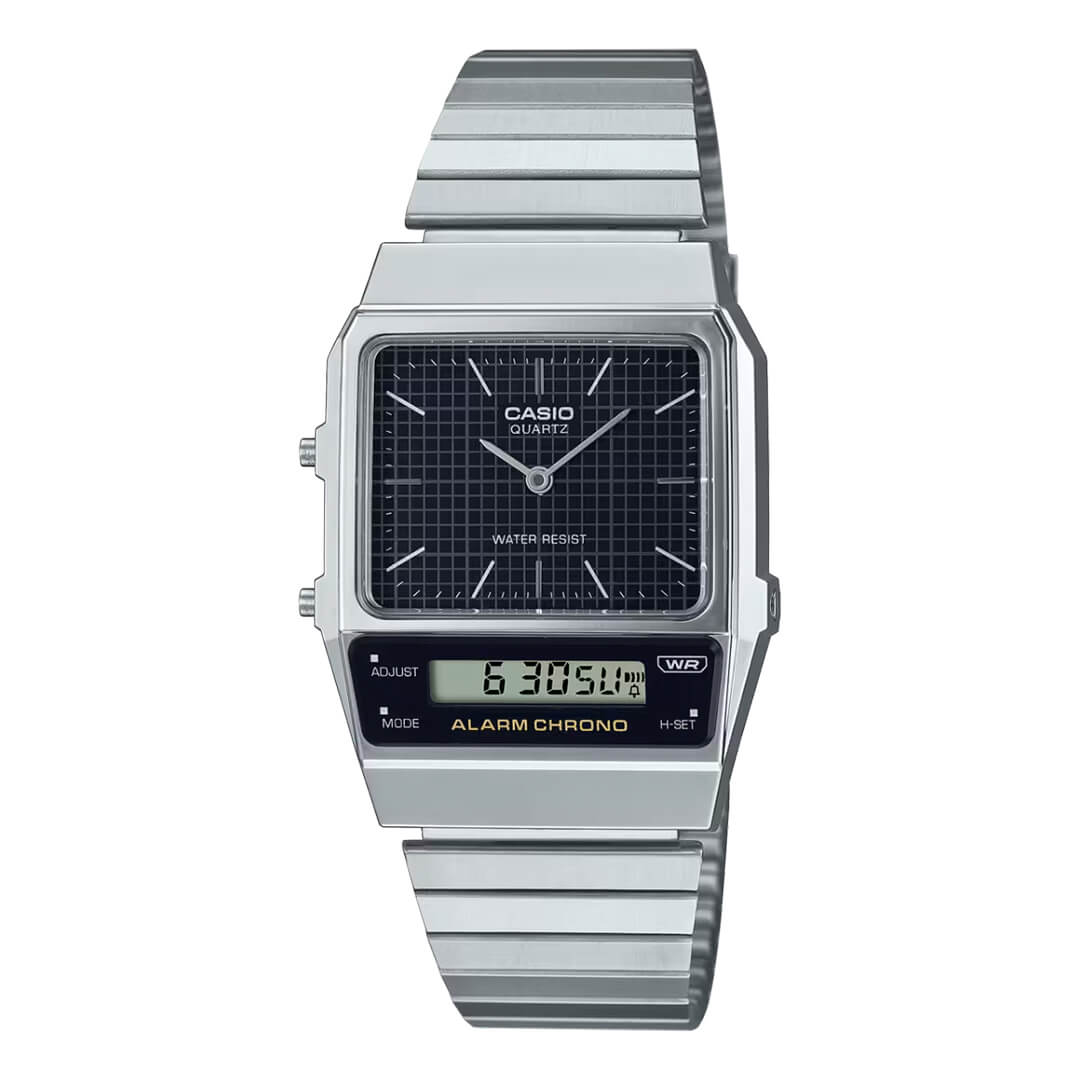 Reloj Casio AQ-800E-1AD Hombre Acero Plateado | CAS-212