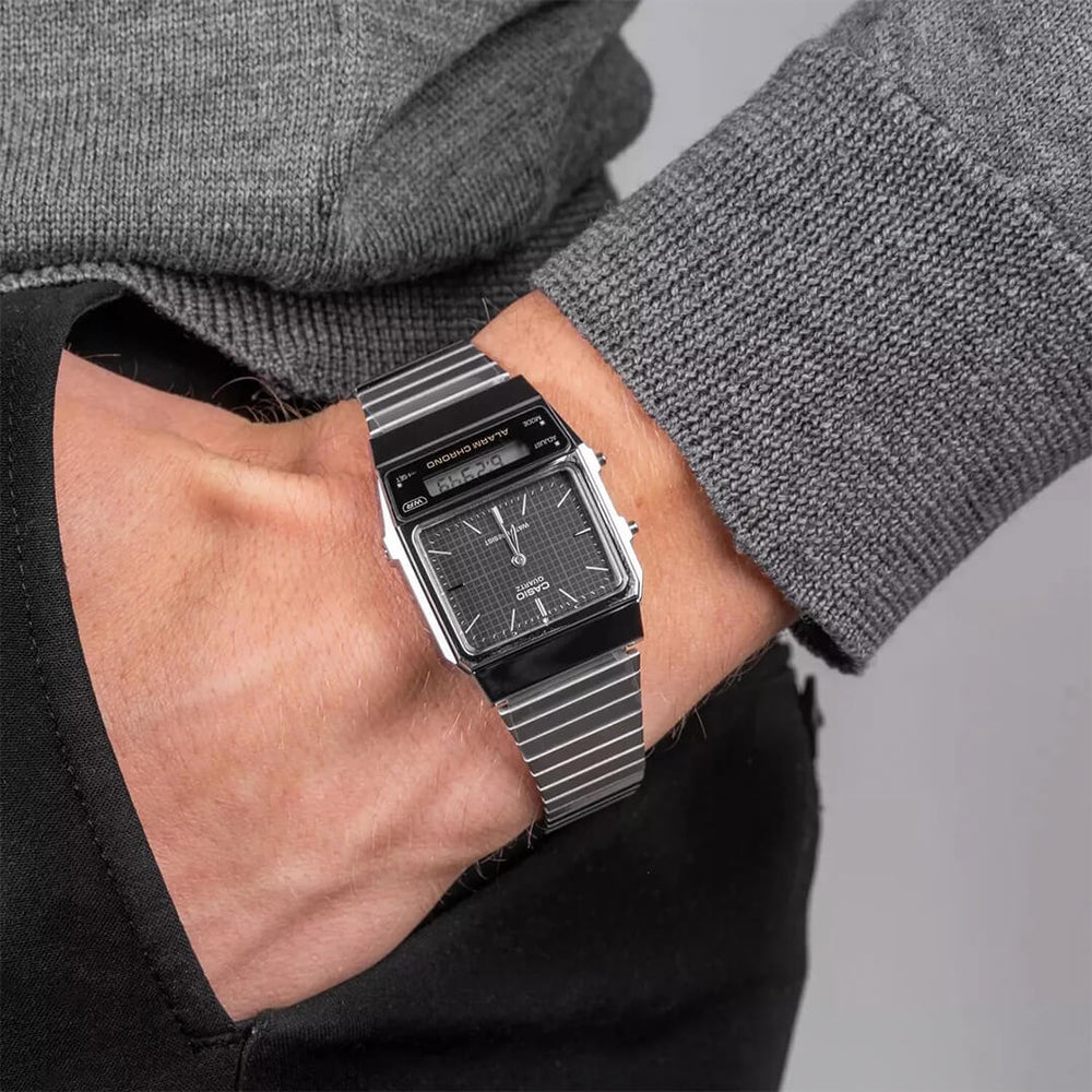 Reloj Casio AQ-800E-1AD Hombre Acero Plateado