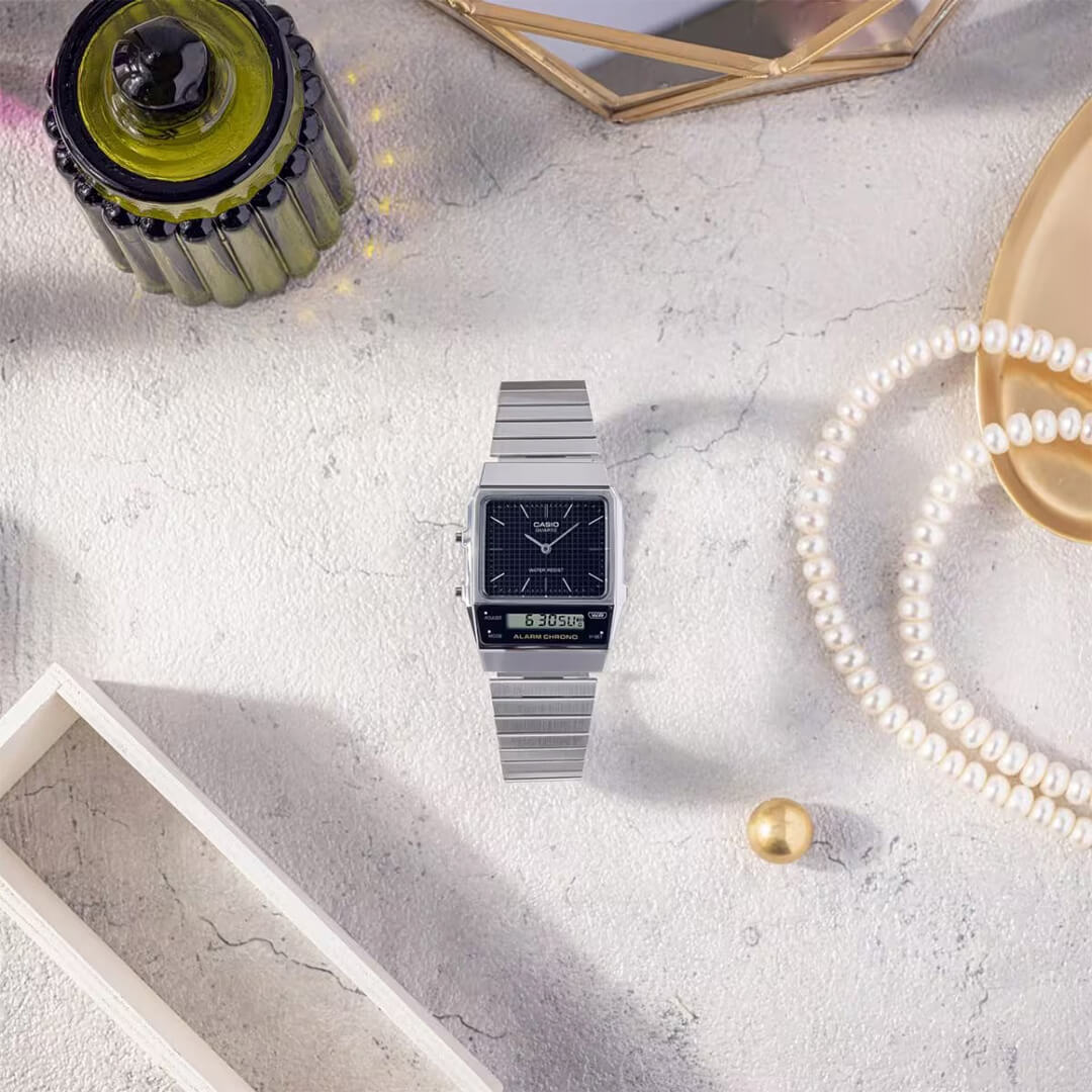Reloj Casio AQ-800E-1AD Hombre Acero Plateado