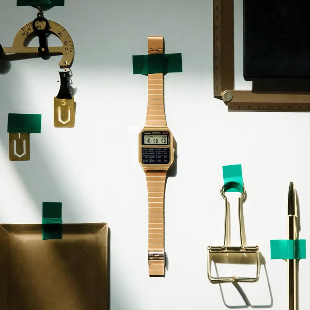 Reloj Casio Calculadora CA-500WEG-1AD Hombre Acero Dorado
