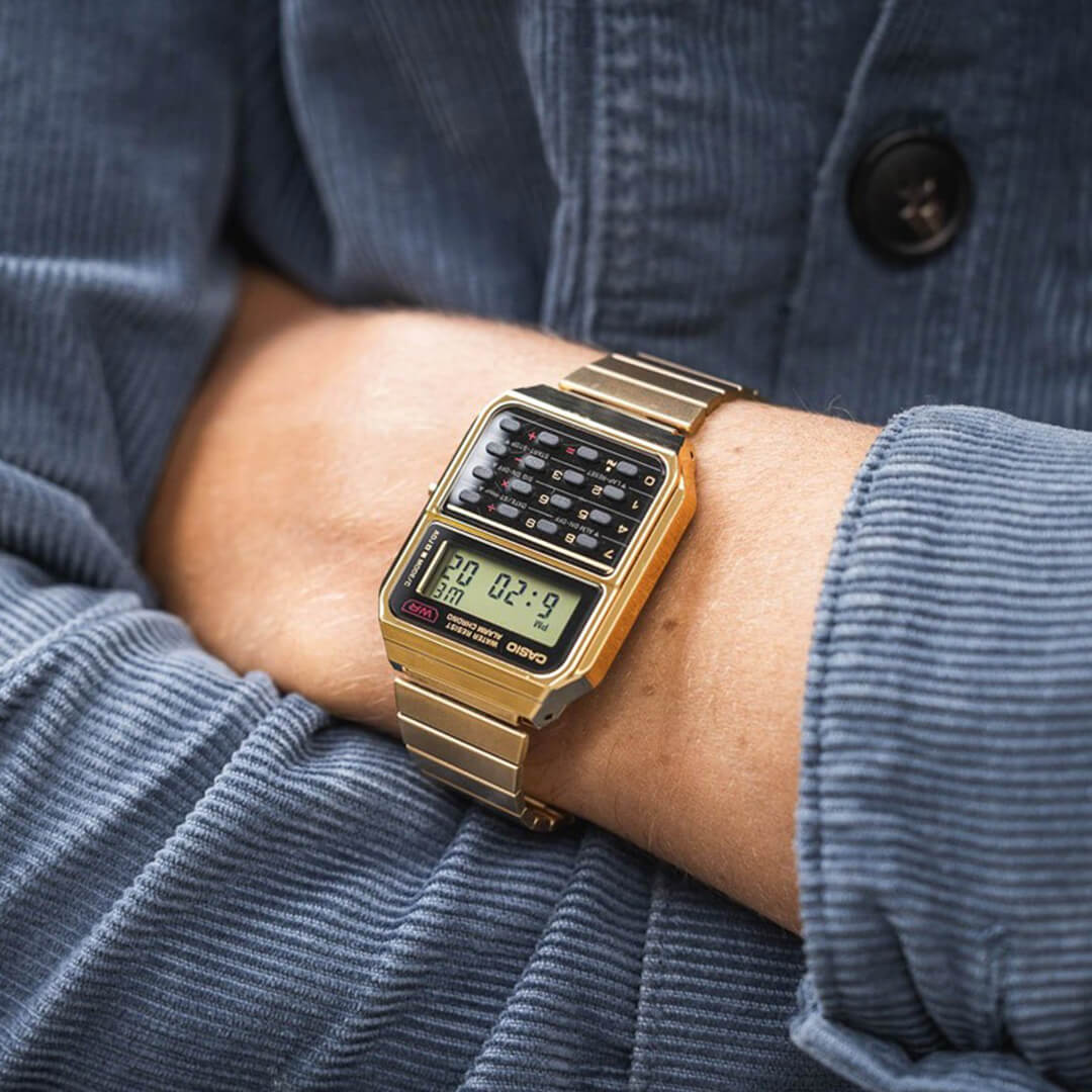 Reloj Casio Calculadora CA-500WEG-1AD Hombre Acero Dorado