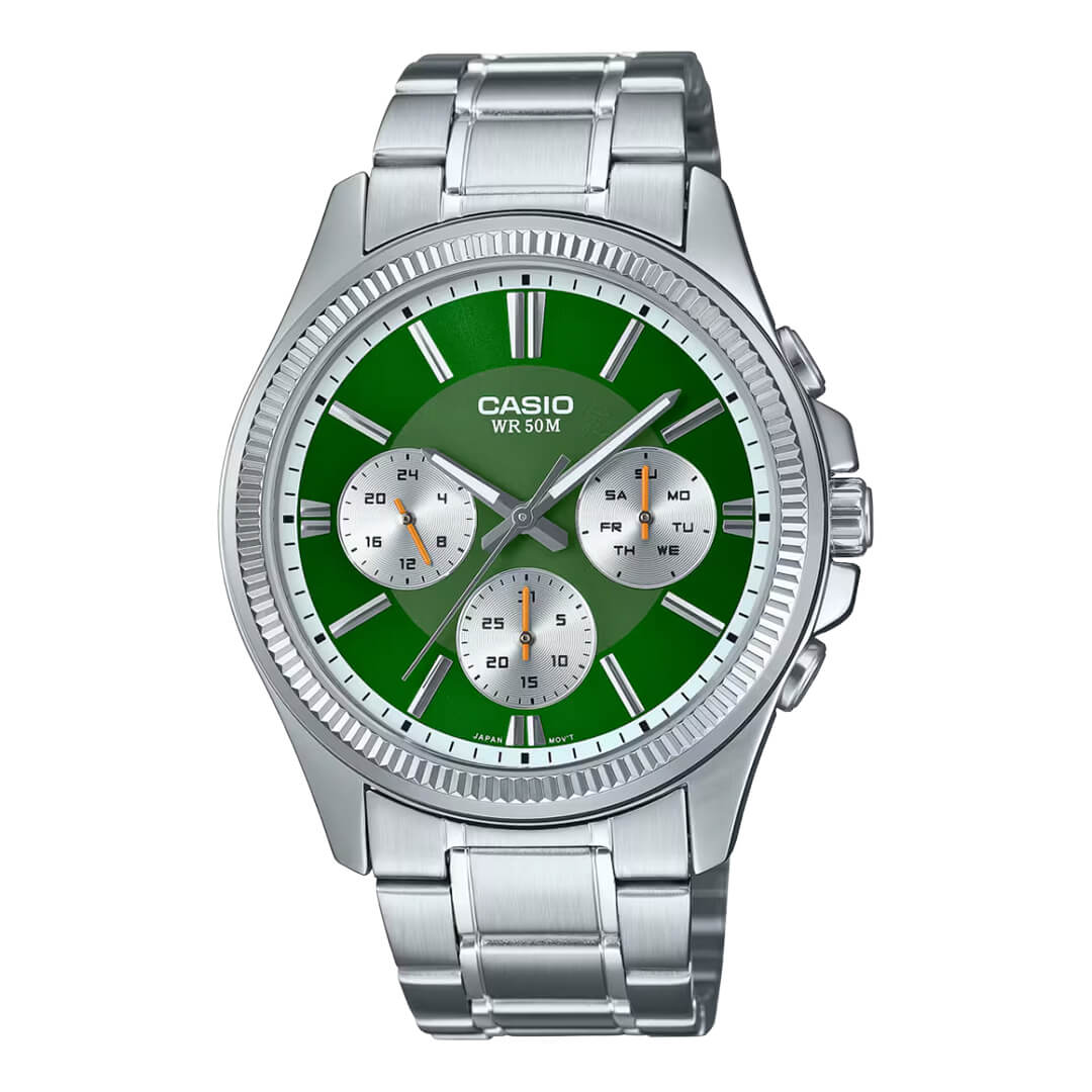 Reloj Casio MTP-1375D-3A Hombre Acero Verde
