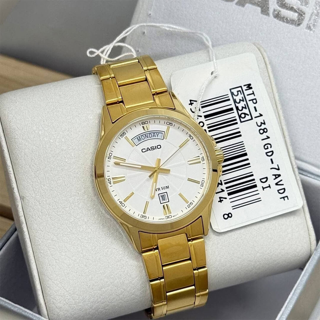 Reloj Casio MTP-1381GD-7A Hombre Acero Dorado