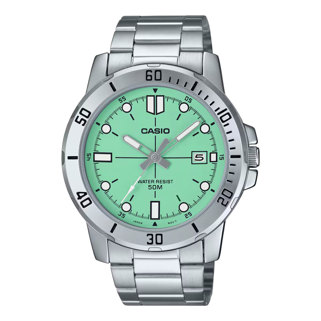 Reloj Casio MTP-VD01D-3E Hombre Verde Tiffany | CAS-220