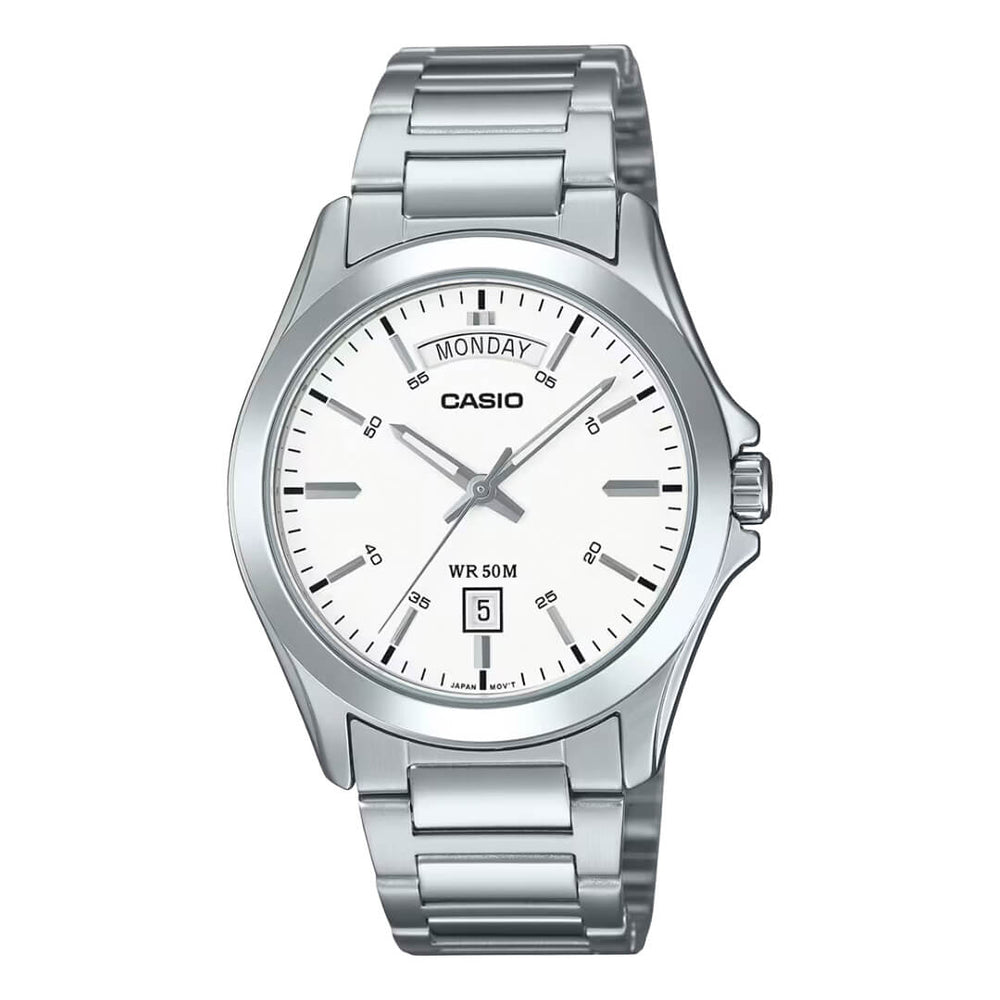 Reloj Casio MTP-1370D-7A3 Hombre Acero Plateado