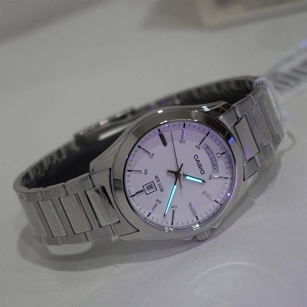 Reloj Casio MTP-1370D-7A3 Hombre Acero Plateado