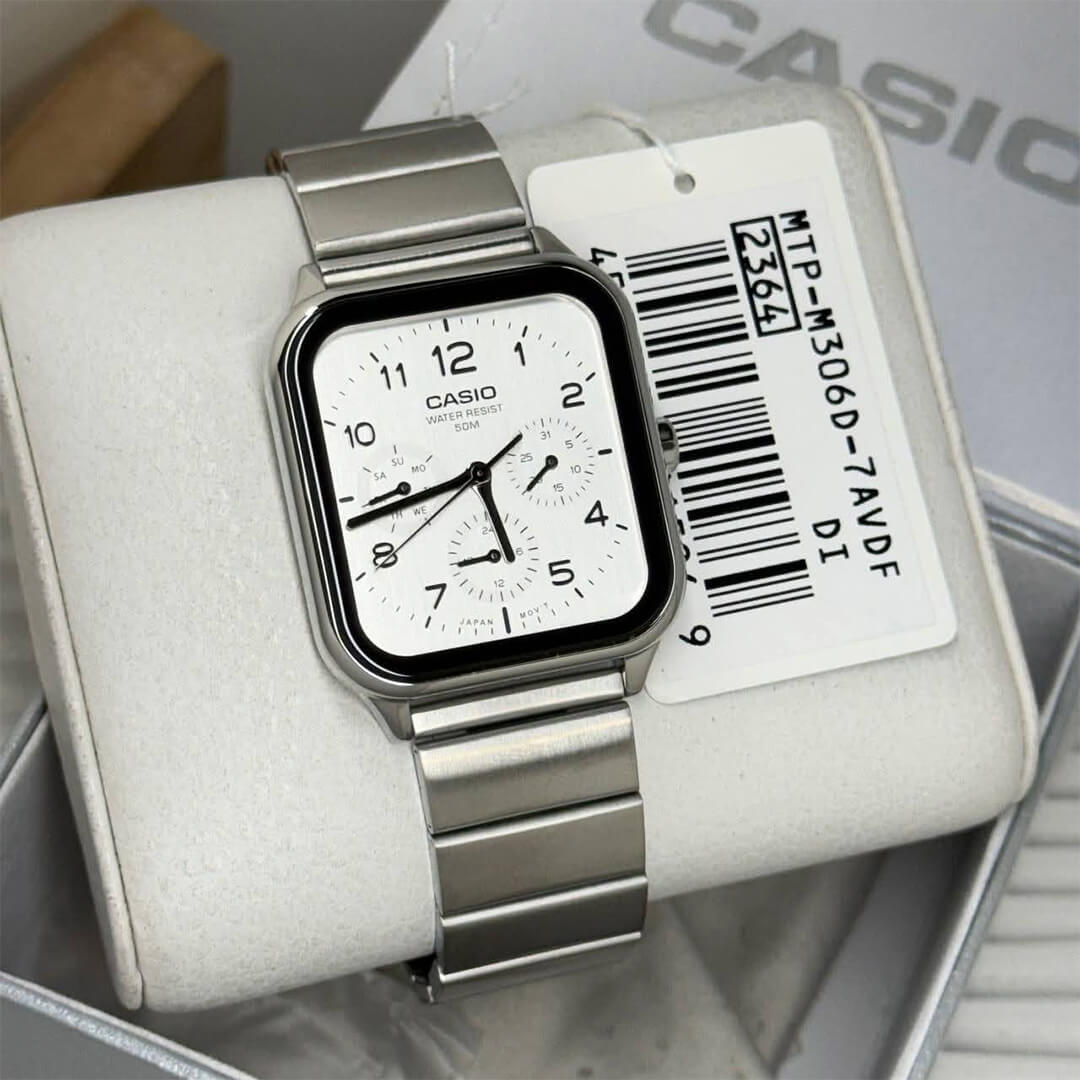 Reloj Casio MTP-M306D-7AVDF Hombre Acero Blanco