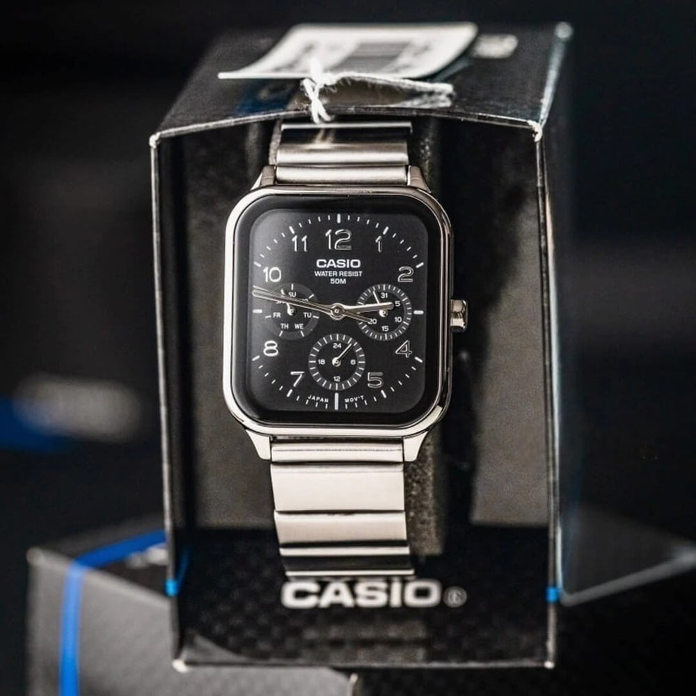 Reloj Casio MTP-M306D-1AV Hombre Acero Negro