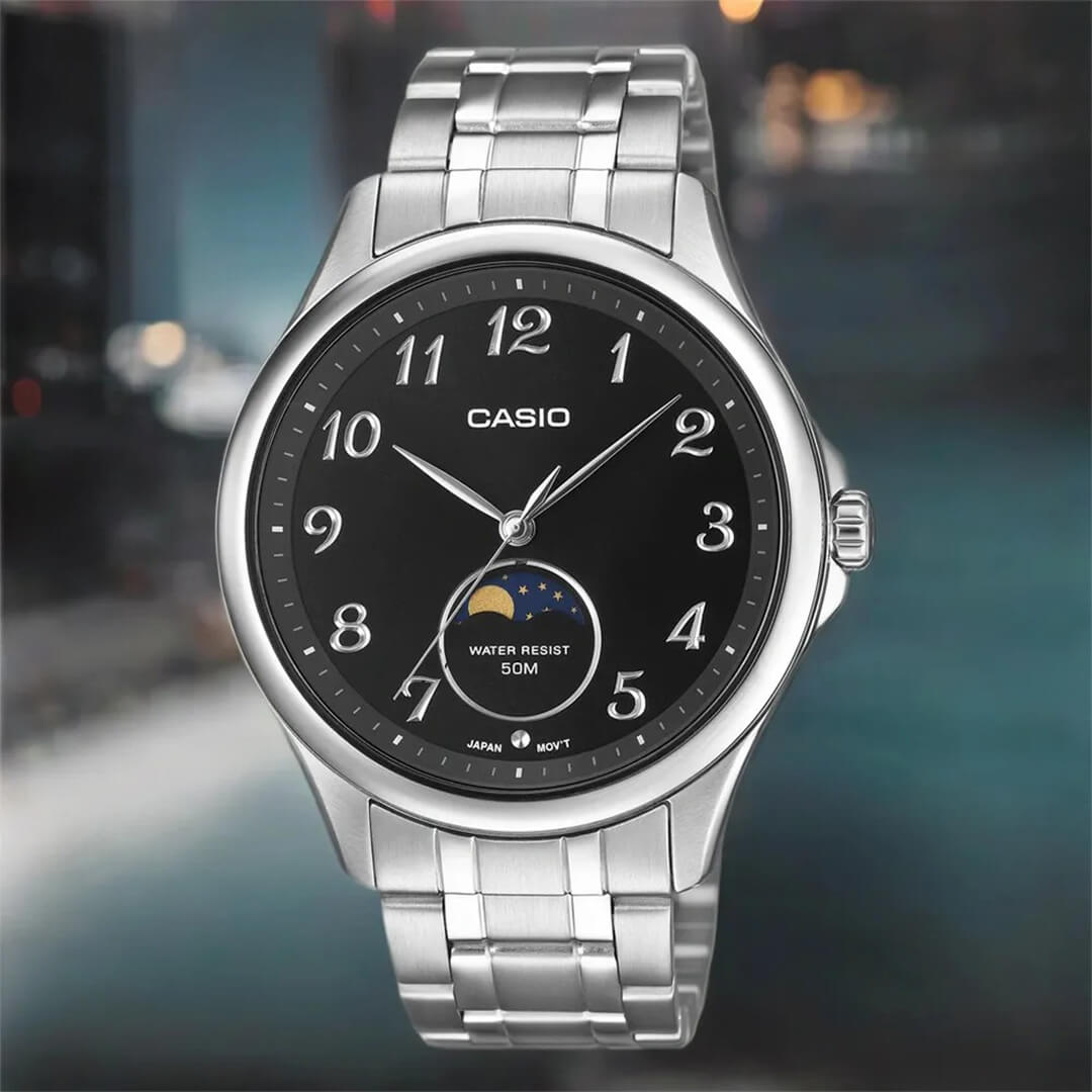 Reloj Casio MTP-M110D-1AV Hombre Acero Negro