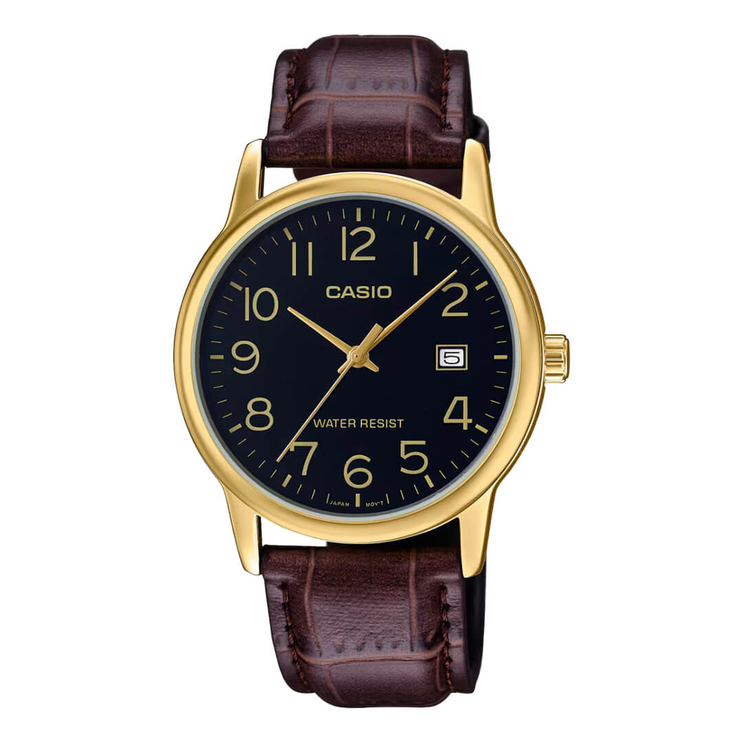 Reloj Casio MTP-V002GL-1BU Hombre Cuero Marrón