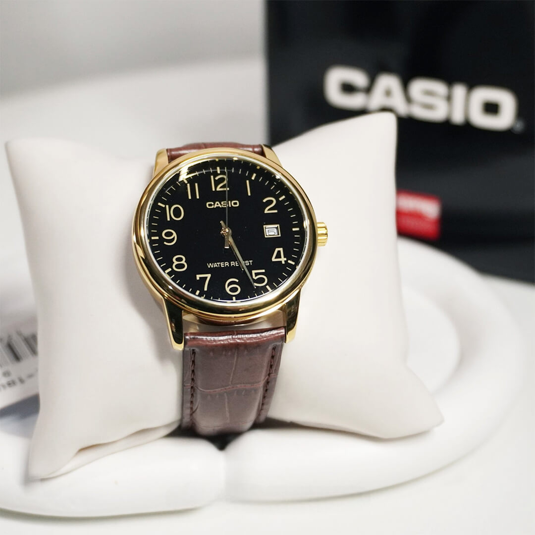 Reloj Casio MTP-V002GL-1BU Hombre Cuero Marrón