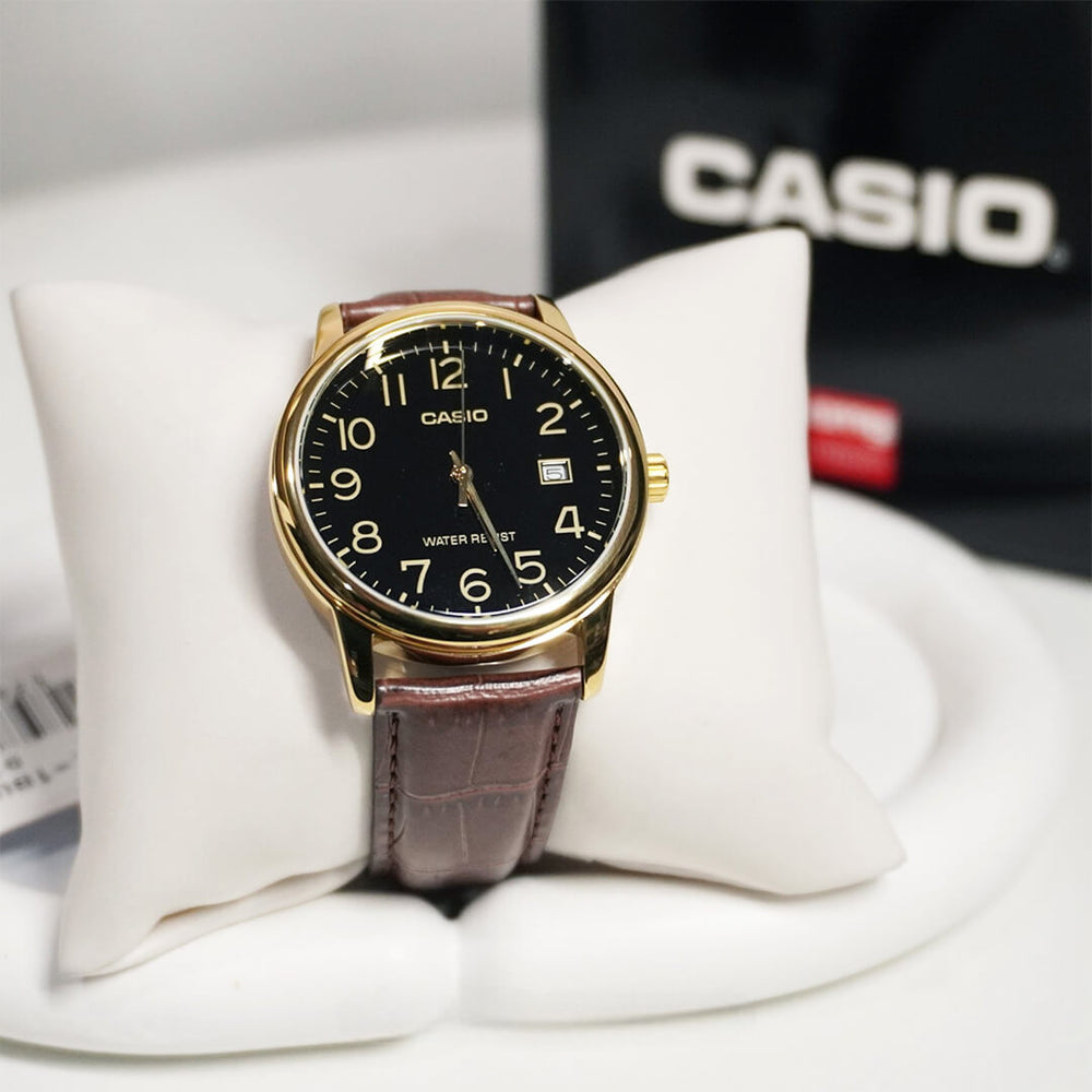 Reloj Casio MTP-V002GL-1BU Hombre Cuero Marrón