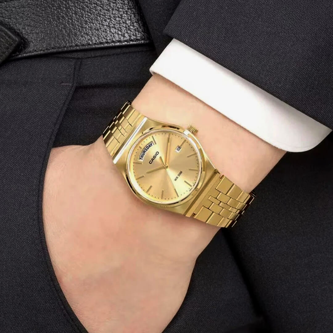 Reloj Casio MTP-B146G-9AV Hombre Acero Dorado