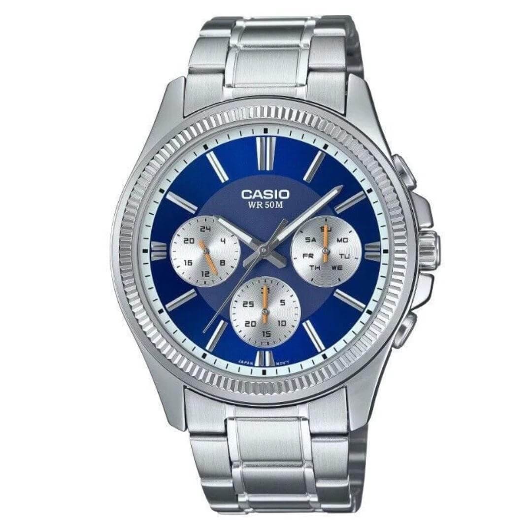 Reloj Casio MTP-1375D-2A1 Hombre Acero Azul