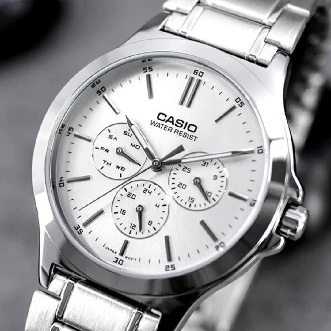Reloj Casio MTP-V300D-7A Hombre Acero Plateado