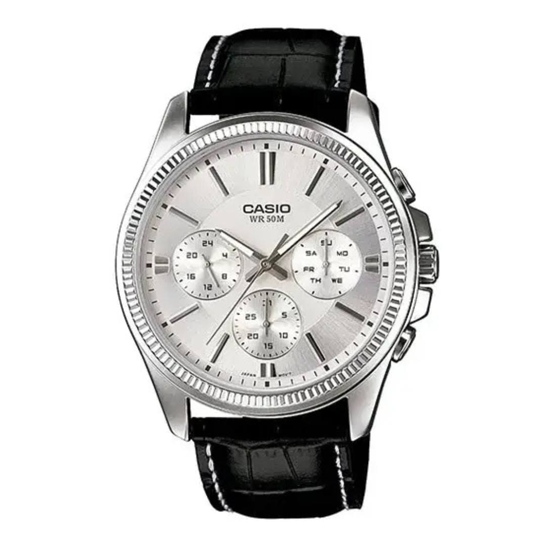 Reloj Casio MTP-1375L-7AV Hombre Cuero Negro