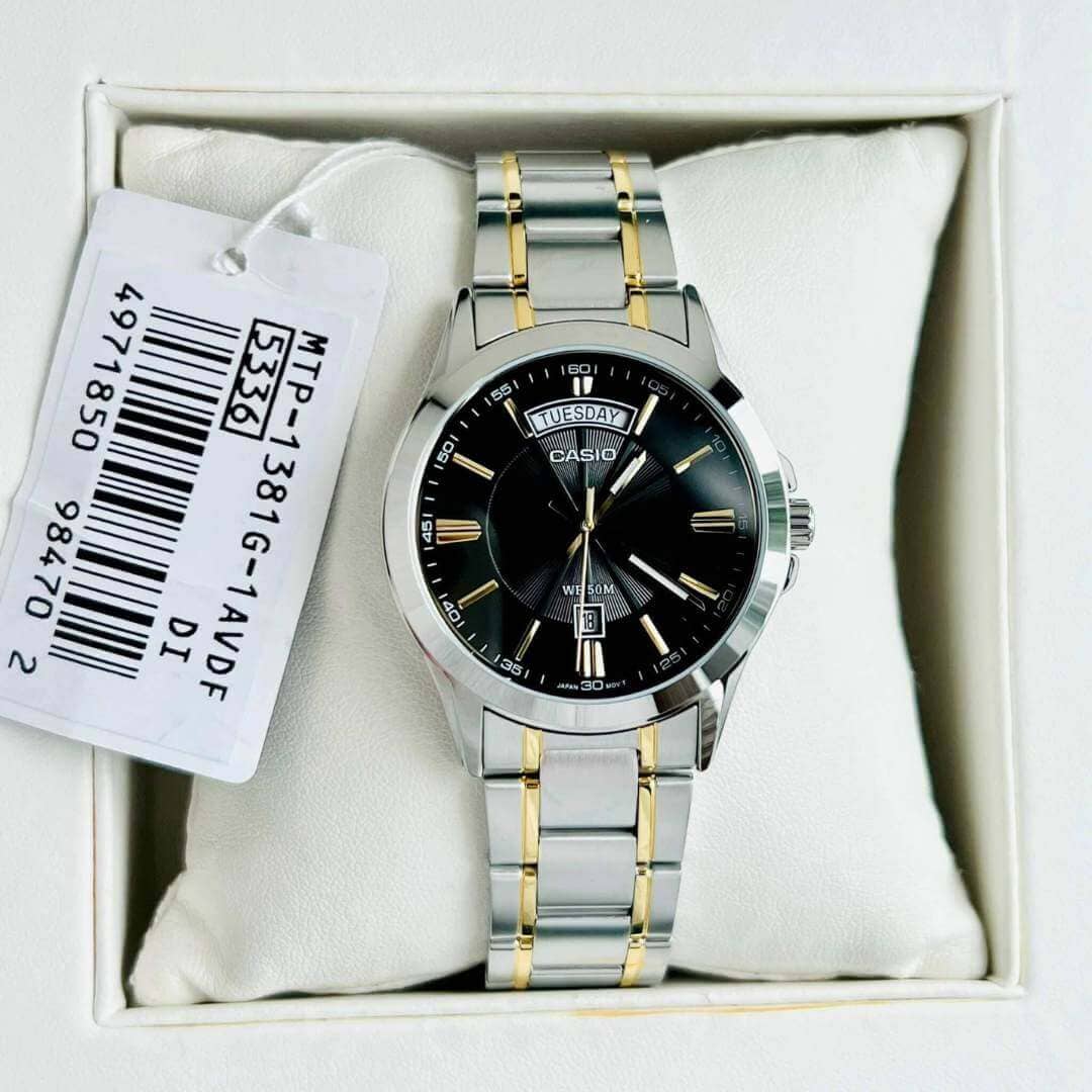 Reloj Casio MTP-1381G-1A Hombre Acero Negro