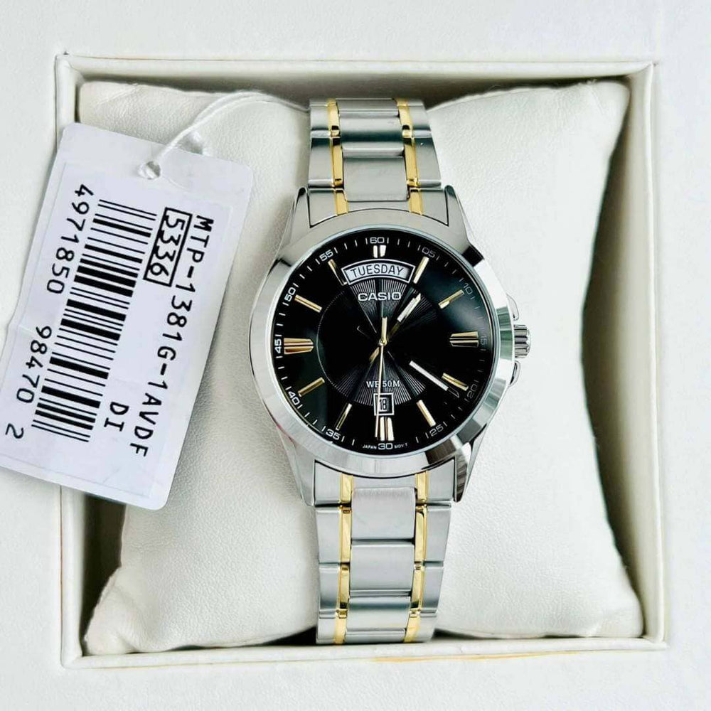 Reloj Casio MTP-1381G-1A Hombre Acero Negro