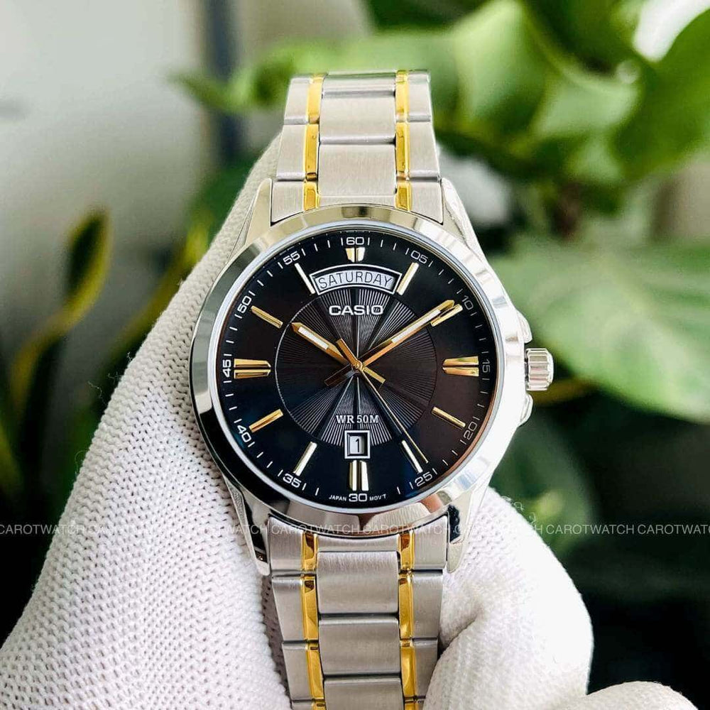 Reloj Casio MTP-1381G-1A Hombre Acero Negro