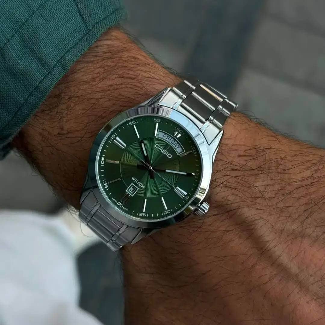 Reloj Casio MTP-1381D-3AV Hombre Acero Verde