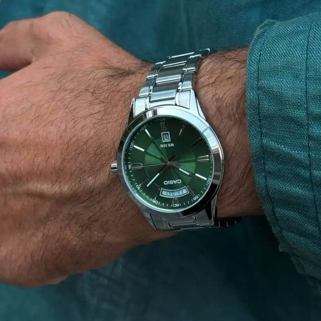 Reloj Casio MTP-1381D-3AV Hombre Acero Verde
