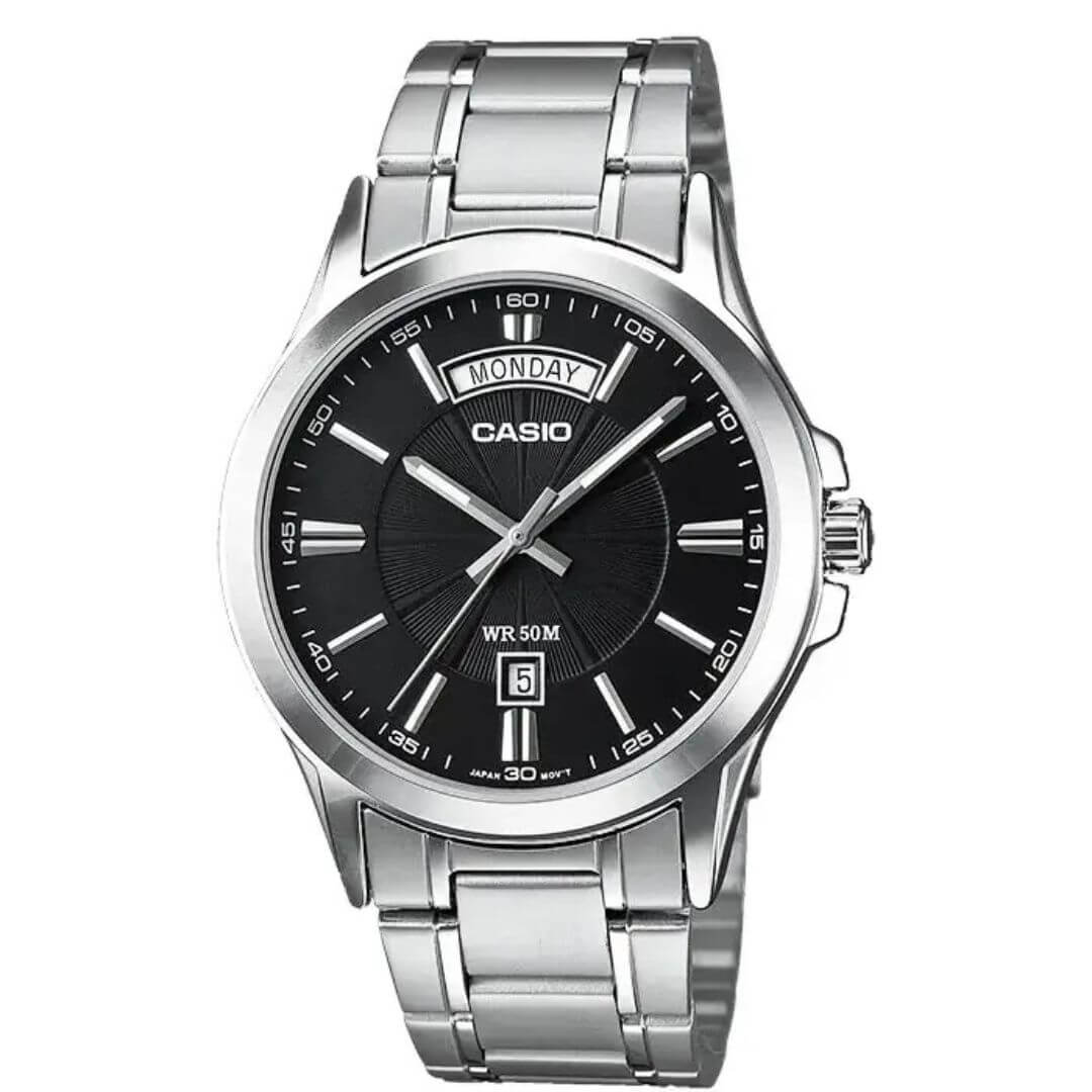Reloj Casio MTP-1381D-1A Hombre Acero Negro