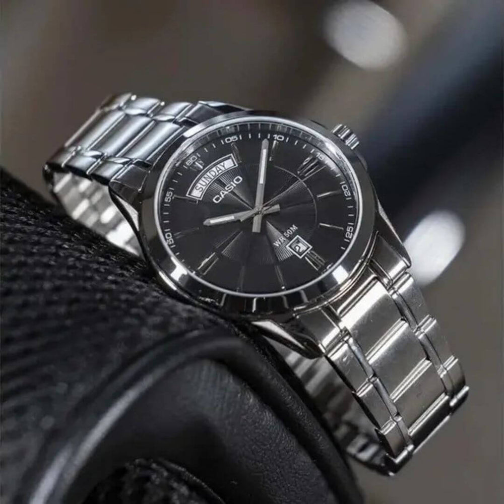 Reloj Casio MTP-1381D-1A Hombre Acero Negro