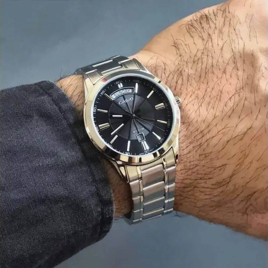 Reloj Casio MTP-1381D-1A Hombre Acero Negro