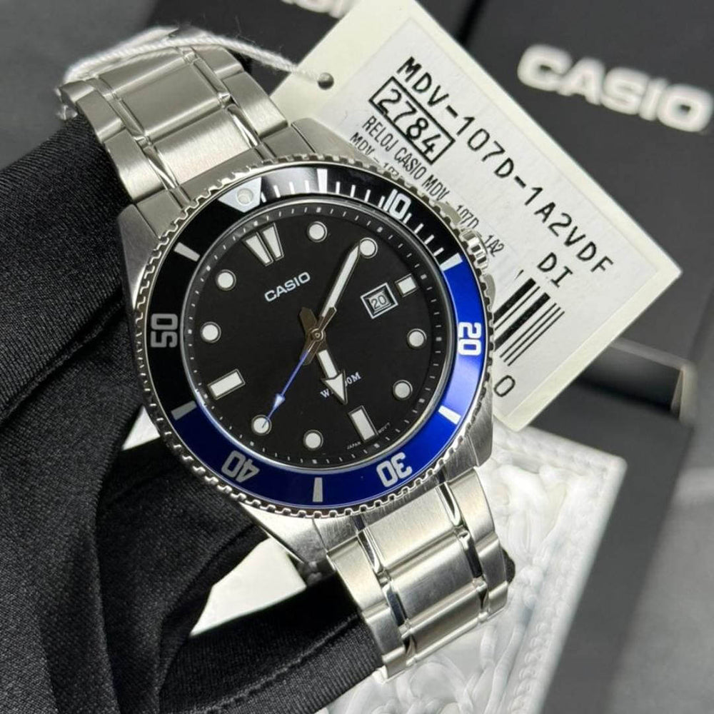 Reloj Casio MDV-107D-1A2 Hombre Acero Negro
