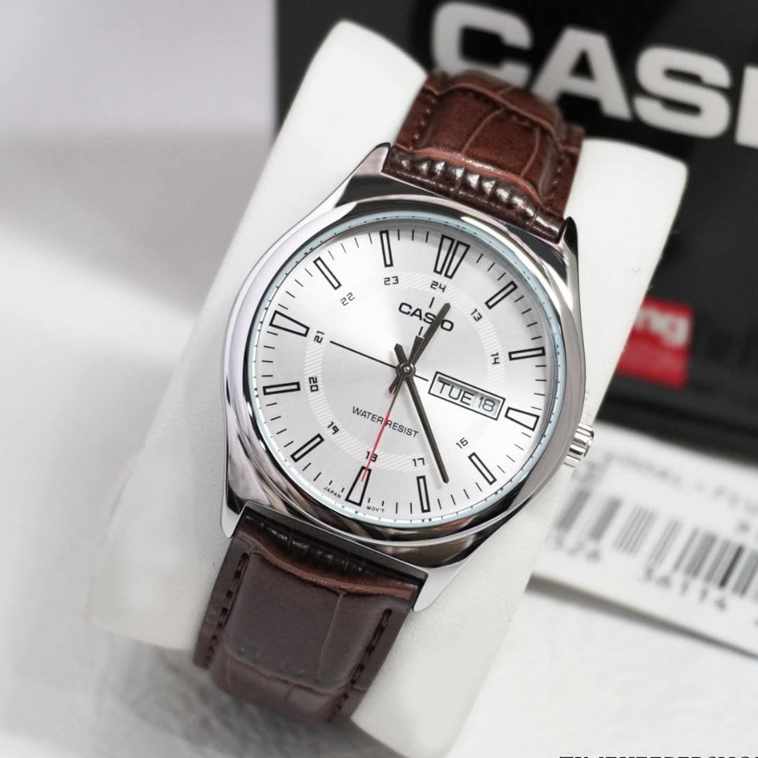 Reloj Casio MTP-V006L-7C Hombre Cuero Marrón