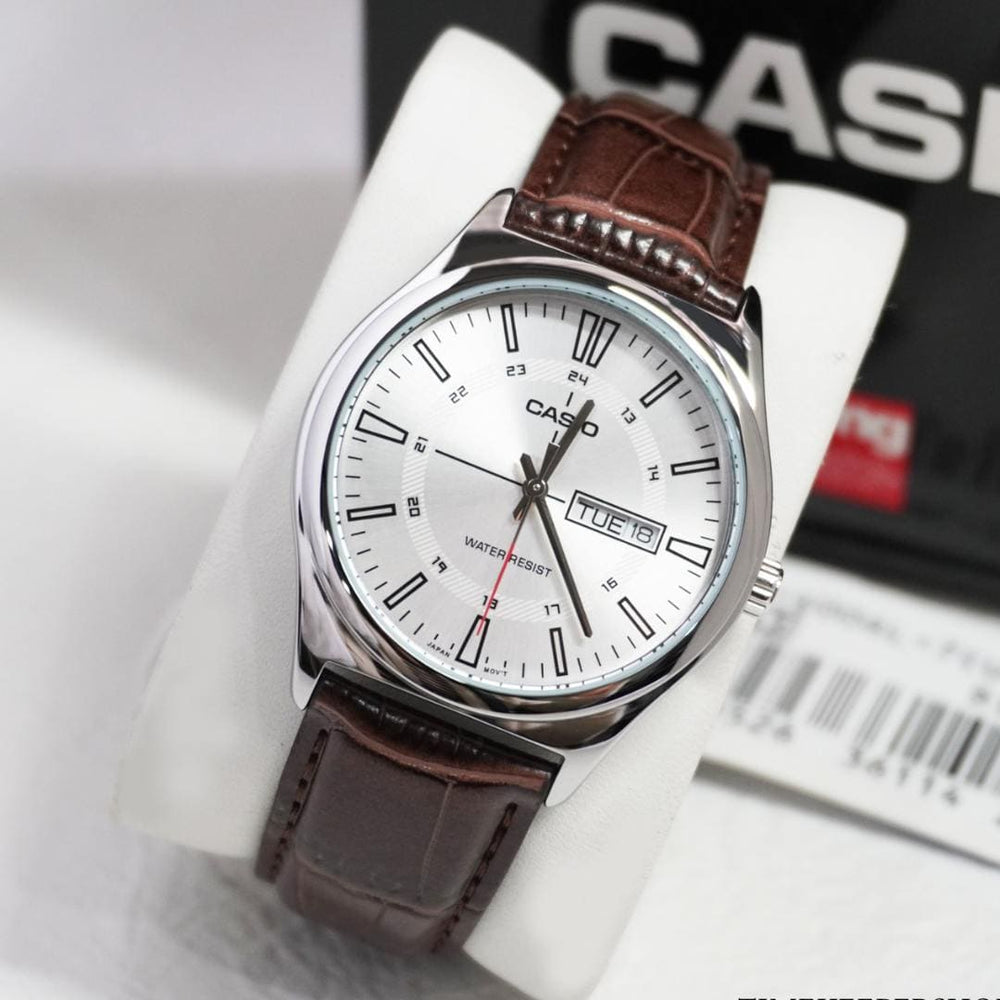 Reloj Casio MTP-V006L-7C Hombre Cuero Marrón