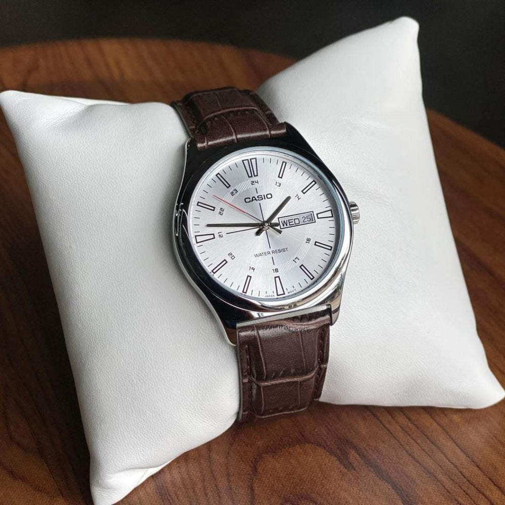 Reloj Casio MTP-V006L-7C Hombre Cuero Marrón