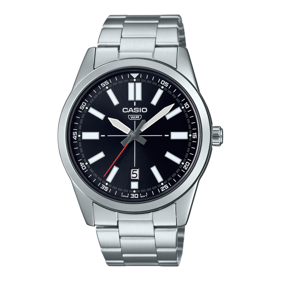 Reloj Casio MTP-VD02D-1E Hombre Acero Plateado | CAS-26