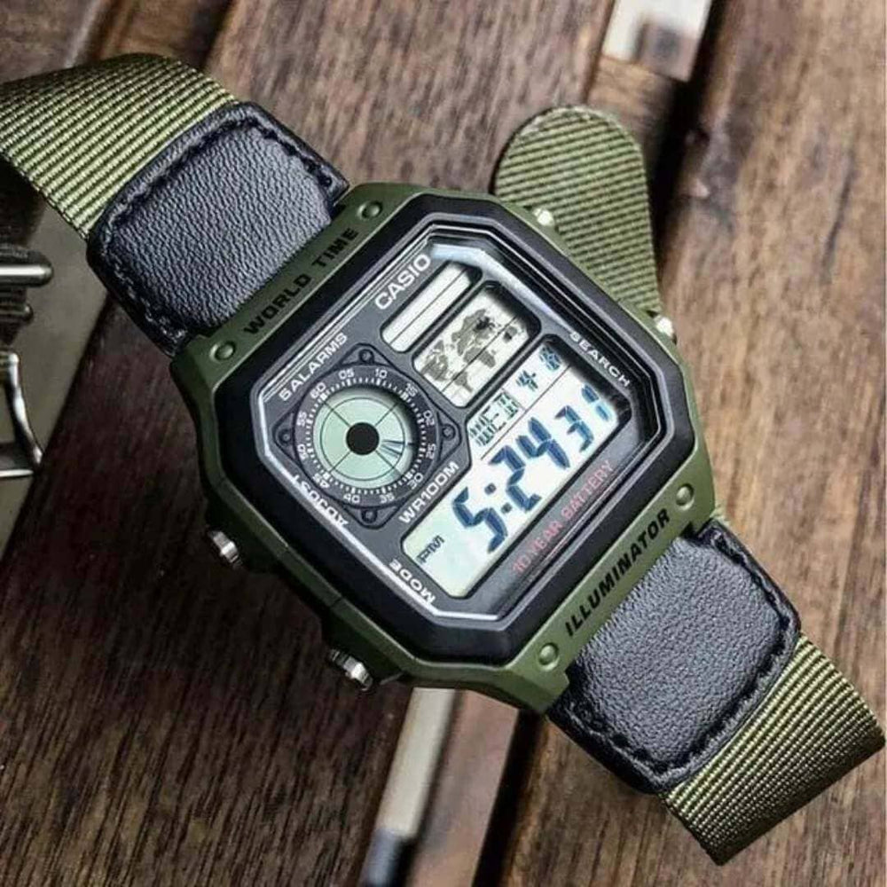 Reloj Casio AE-1200WHB-3B Hombre Nylon Verde