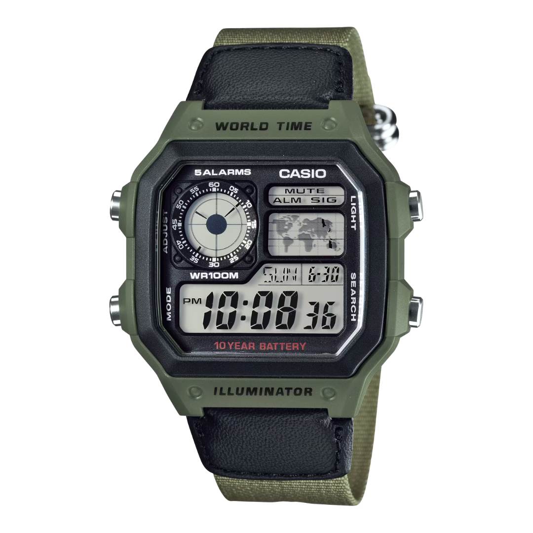 Reloj Casio AE-1200WHB-3B Hombre Nylon Verde