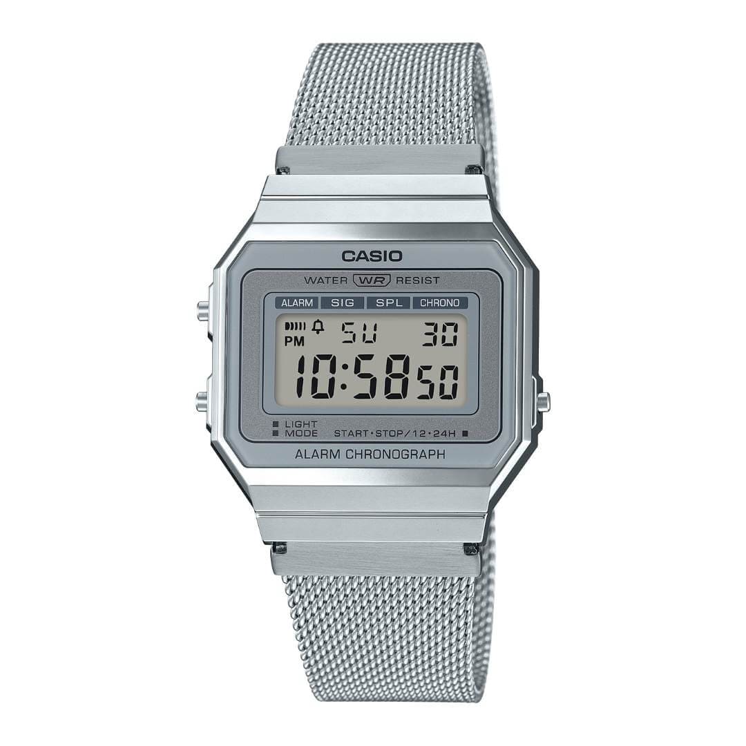 Reloj Casio A700WM-7A Hombre Acero Plateado