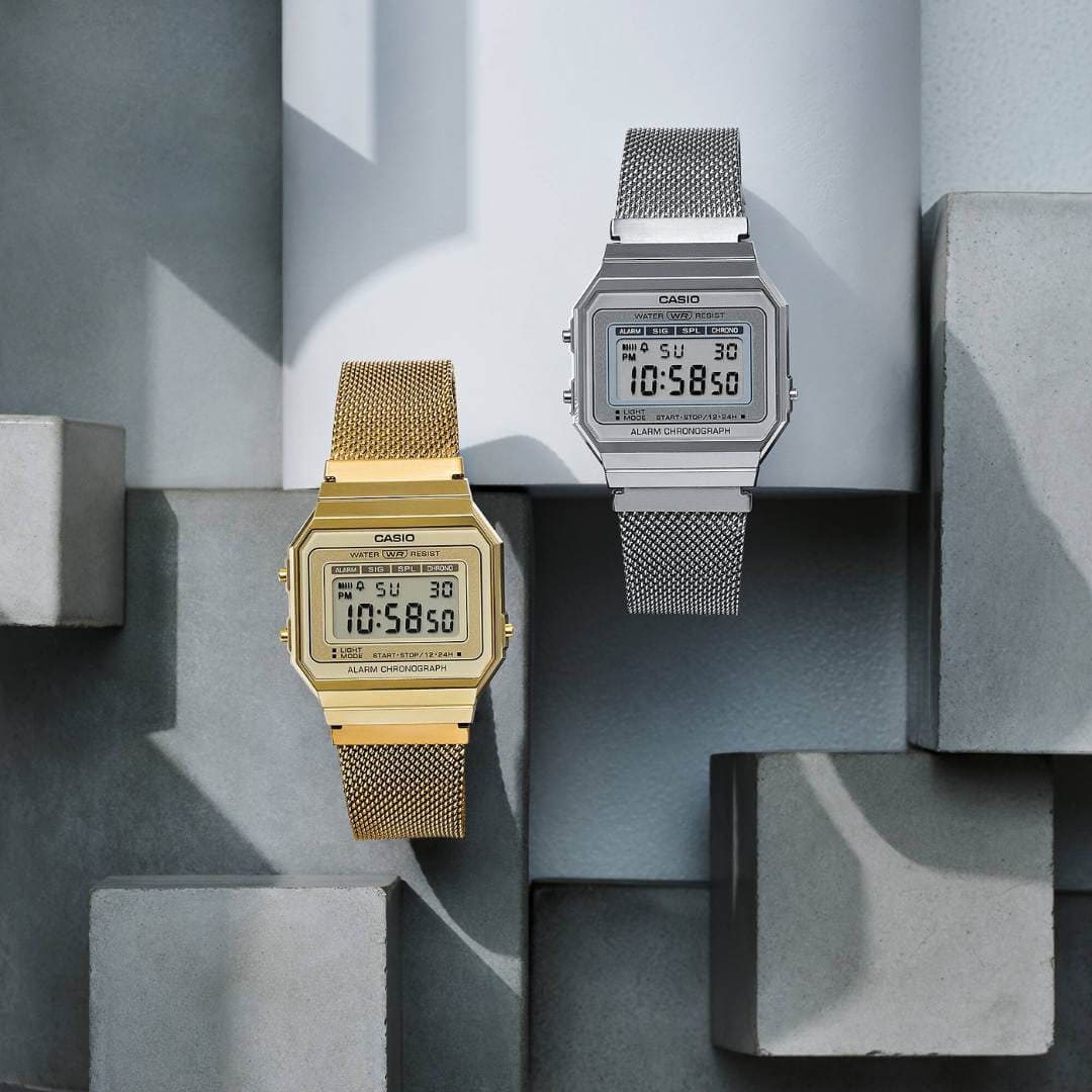 Reloj Casio A700WM-7A Hombre Acero Plateado