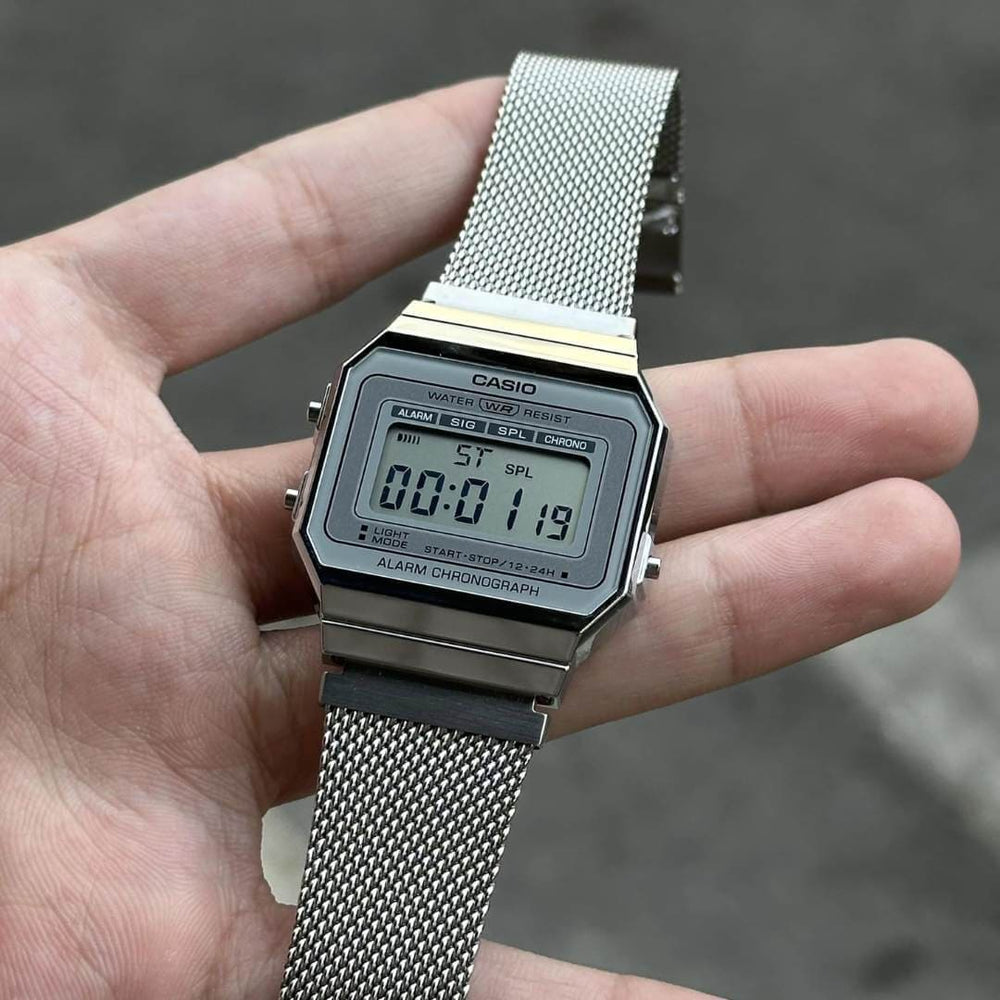 Reloj Casio A700WM-7A Hombre Acero Plateado