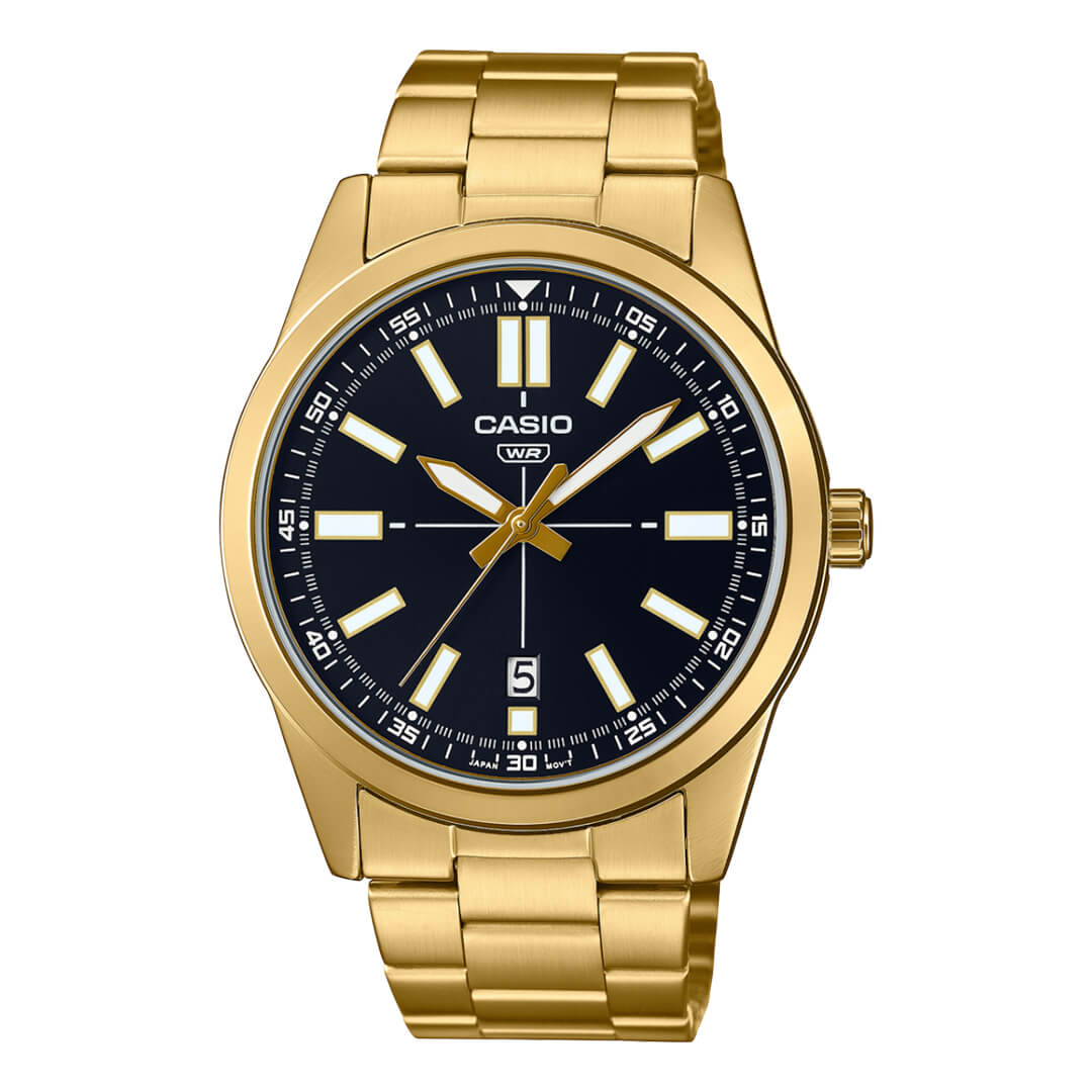 Reloj Casio MTP-VD02G-1E Hombre Acero Dorado | CAS-29