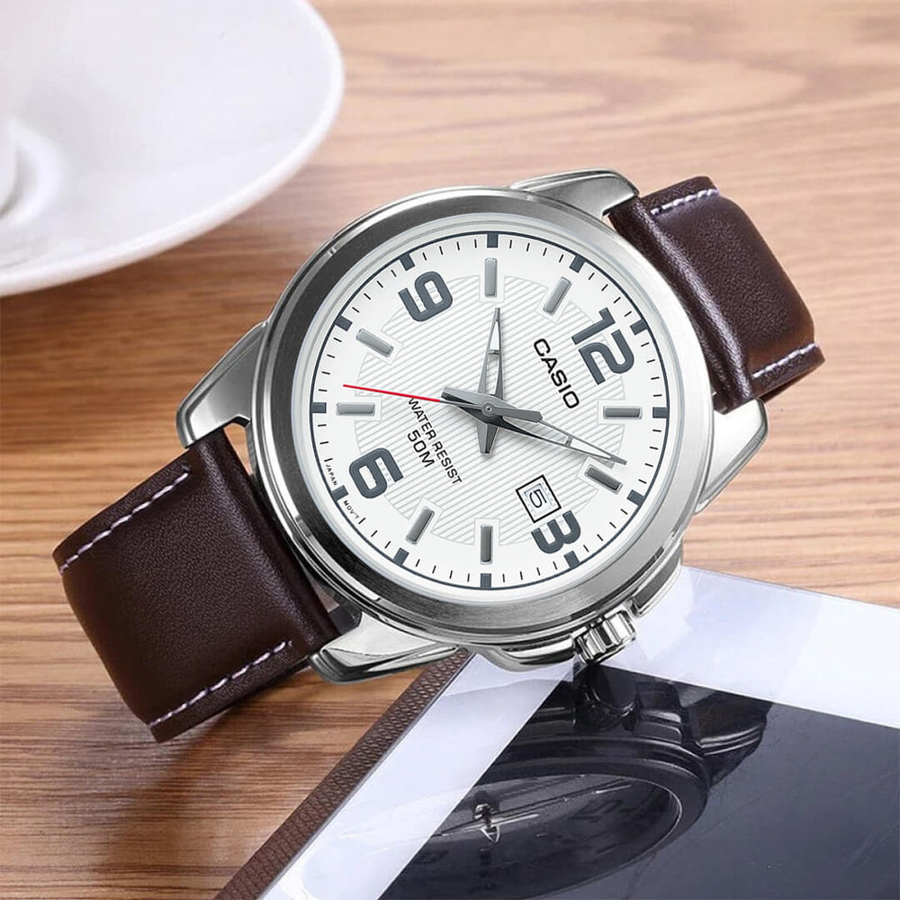 Reloj Casio MTP-1314L-7AV Hombre Cuero Marrón