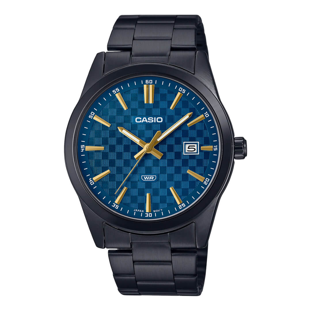 Reloj Casio MTP-VD03B-2A Hombre Acero Negro | CAS-30