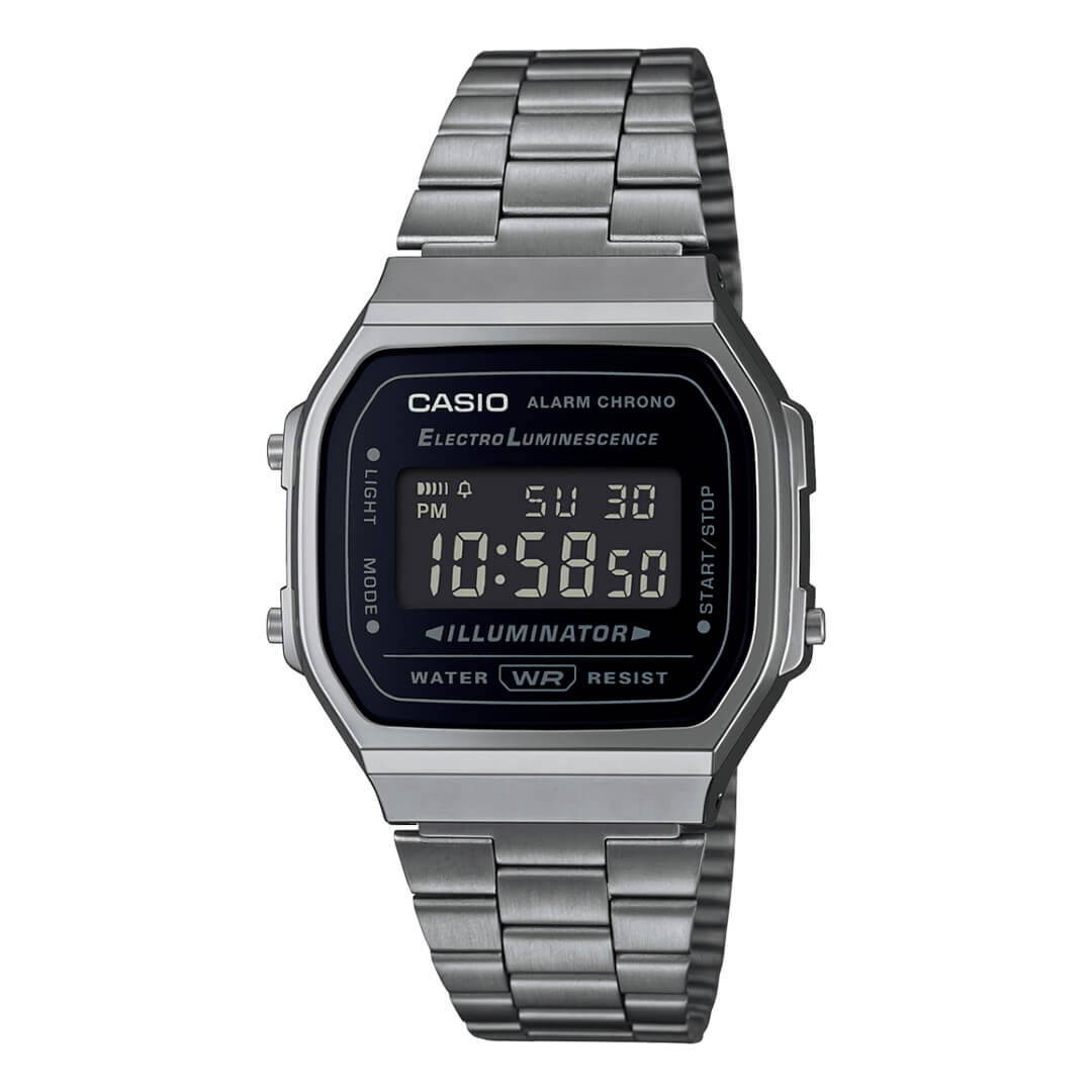 Reloj Casio A168WGG-1B Hombre Digital Acero Gris | CAS-41
