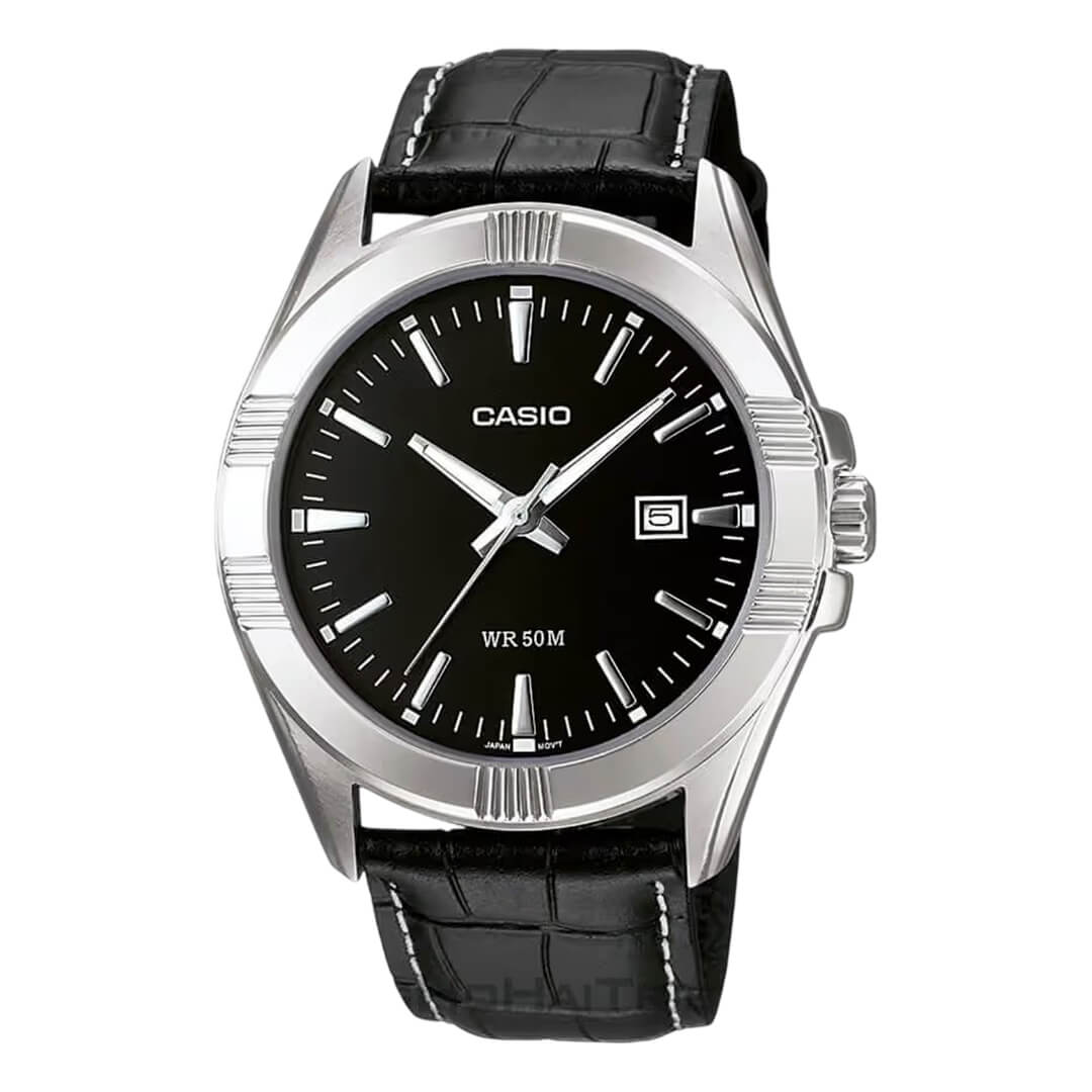 Reloj Casio MTP-1308L-1AVD Hombre Cuero Negro